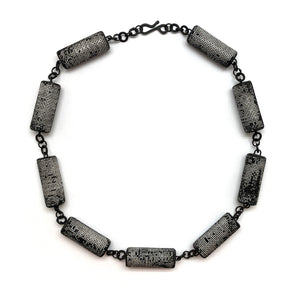Steel Multi-Cylinder Necklace-Necklaces-Sandra Salaices-Pistachios