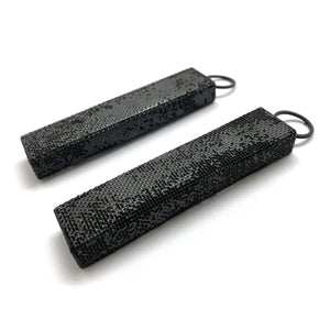 Steel Rectangle and Circle Earrings-Earrings-Sandra Salaices-Pistachios