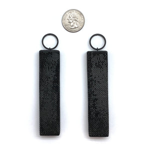 Steel Rectangle and Circle Earrings-Earrings-Sandra Salaices-Pistachios