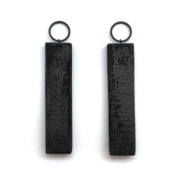 Steel Rectangle and Circle Earrings