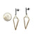 Sterling SIlver Diamond Drop Link Earrings-Earrings-Veronika Majewska-Pistachios