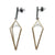 Sterling SIlver Diamond Drop Link Earrings-Earrings-Veronika Majewska-Pistachios
