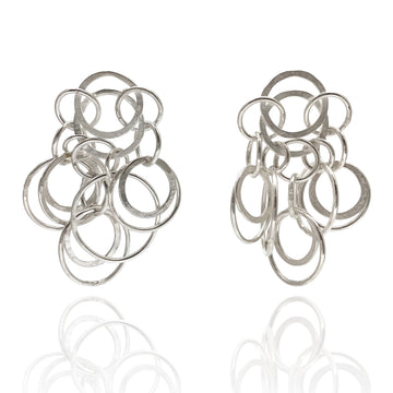 Sterling Silver Circle Link Earrings