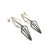 Sterling Silver Double Triangle Links Earrings-Earrings-Veronika Majewska-Pistachios