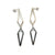 Sterling Silver Double Triangle Links Earrings-Earrings-Veronika Majewska-Pistachios