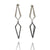 Sterling Silver Double Triangle Links Earrings-Earrings-Veronika Majewska-Pistachios