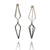 Sterling Silver Double Triangle Links Earrings-Earrings-Veronika Majewska-Pistachios