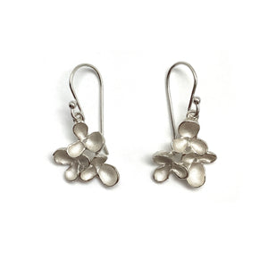 Sterling Silver Flower Cluster Earrings-Earrings-Sarah Richardson-Pistachios