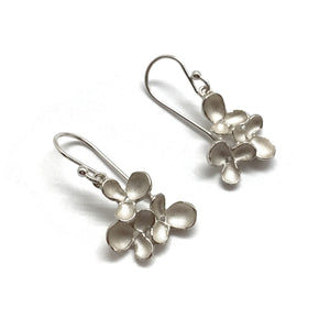 Sterling Silver Flower Cluster Earrings-Earrings-Sarah Richardson-Pistachios