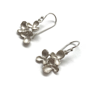 Sterling Silver Flower Cluster Earrings-Earrings-Sarah Richardson-Pistachios