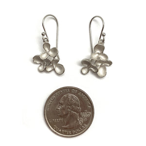 Sterling Silver Flower Cluster Earrings-Earrings-Sarah Richardson-Pistachios