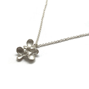 Sterling Silver Flower Cluster Necklace-Necklaces-Sarah Richardson-Pistachios
