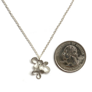 Sterling Silver Flower Cluster Necklace-Necklaces-Sarah Richardson-Pistachios