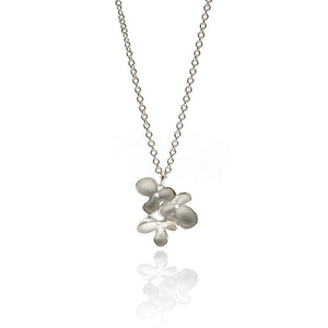 Sterling Silver Flower Cluster Necklace-Necklaces-Sarah Richardson-Pistachios