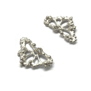 Sterling Silver Lace Studs-Earrings-Anna Krol-Pistachios