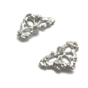 Sterling Silver Lace Studs-Earrings-Anna Krol-Pistachios