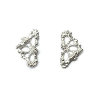 Sterling Silver Lace Studs-Earrings-Anna Krol-Pistachios