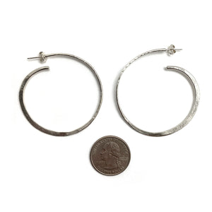 Sterling Silver Large Hoops-Earrings-Leia Zumbro-Pistachios
