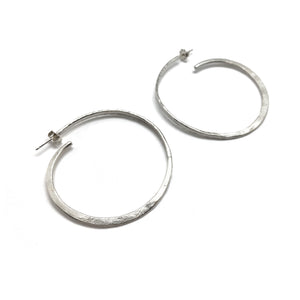Sterling Silver Large Hoops-Earrings-Leia Zumbro-Pistachios