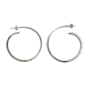 Sterling Silver Large Hoops-Earrings-Leia Zumbro-Pistachios