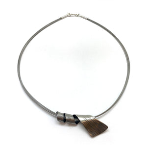 Sterling Silver Spiral Necklace-Necklaces-Eva Stone-Pistachios