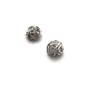 Sterling Silver Tangle Studs-Earrings-Erich Durrer-Pistachios