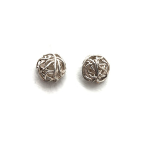 Sterling Silver Tangle Studs-Earrings-Erich Durrer-Pistachios