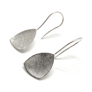 Sterling Silver Triangle Earrings-Earrings-Manuela Carl-Pistachios