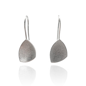 Sterling Silver Triangle Earrings-Earrings-Manuela Carl-Pistachios