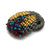 Sterling Silver and Gold Layered Scale Gemstone Brooch/Pendant-Necklaces-So Young Park-Pistachios
