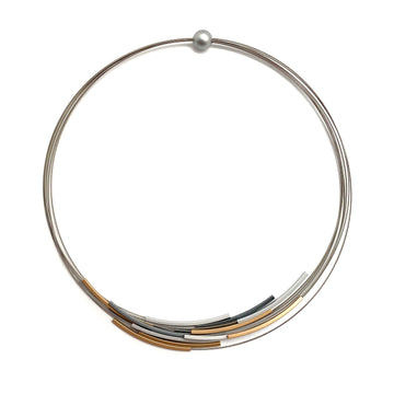 Striped Mixed Anodized Necklace