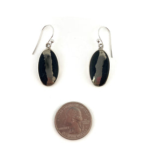 Striped Pyrite Hook Earrings-Earrings-Susanne Kern-Pistachios