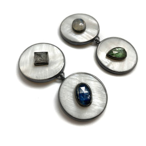 Studded Pearl Earrings-Earrings-Emily Rogstad-Pistachios