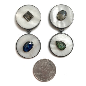 Studded Pearl Earrings-Earrings-Emily Rogstad-Pistachios