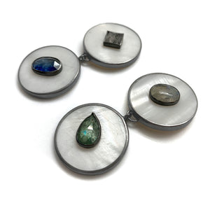 Studded Pearl Earrings-Earrings-Emily Rogstad-Pistachios