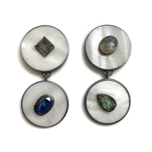 Studded Pearl Earrings-Earrings-Emily Rogstad-Pistachios