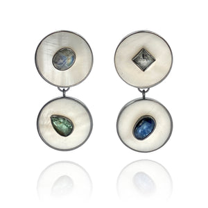 Studded Pearl Earrings-Earrings-Emily Rogstad-Pistachios