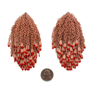 Tan Motion Earrings-Earrings-Ryungjae Jung-Pistachios