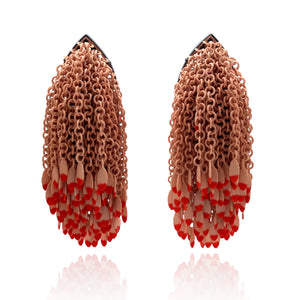 Tan Motion Earrings-Earrings-Ryungjae Jung-Pistachios