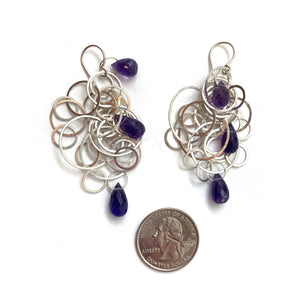 Tangle Earrings - Amethyst-Earrings-Heather Guidero-Pistachios