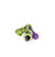 Taylor Fentz - "Pop Pipe Earrings, Lime and Purple"-Earrings-Earrings Galore-Pistachios