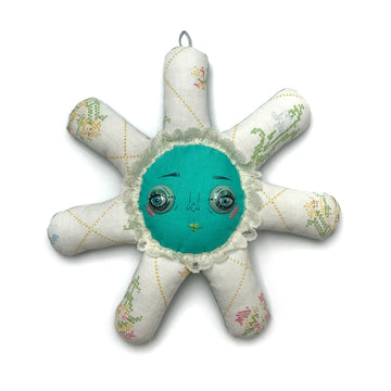 Teal Flower Wall Sculpture