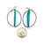 Teal Oval Earrings-Earrings-Myung Urso-Pistachios