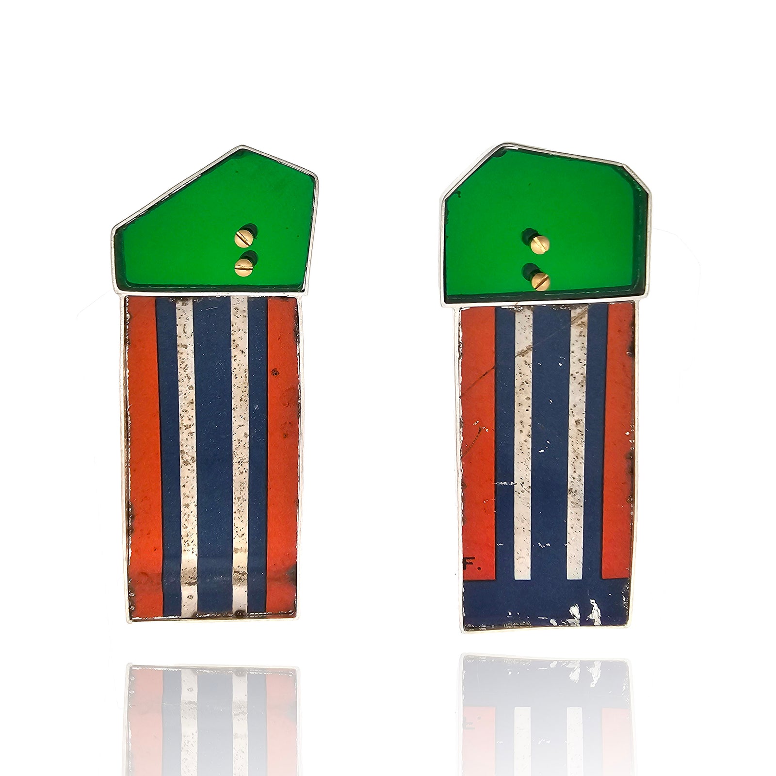 Tear Off Track Pants Earrings-Earrings-Carin Jones-Pistachios