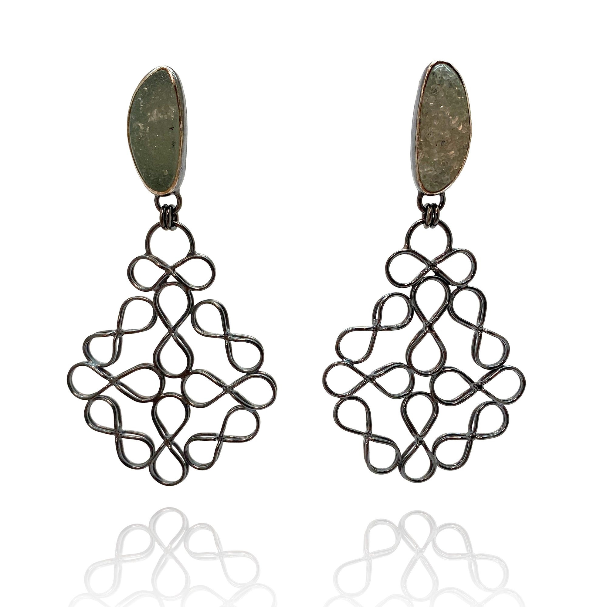 Tessellated Earrings-Earrings-Emily Rogstad-Pistachios