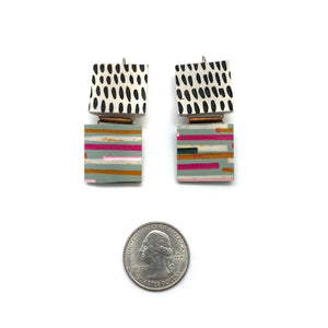 Textura Earrings - Small-Earrings-Nina Zabal-Pistachios