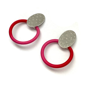 Textured Pink Stud Earrings-Earrings-Gilly Langton-Pistachios