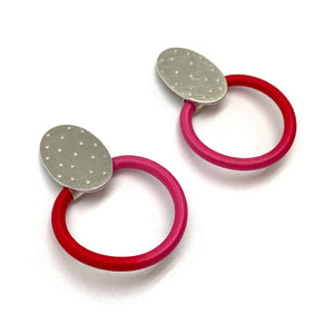 Textured Pink Stud Earrings-Earrings-Gilly Langton-Pistachios