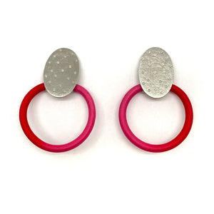Textured Pink Stud Earrings-Earrings-Gilly Langton-Pistachios