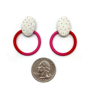 Textured Pink Stud Earrings-Earrings-Gilly Langton-Pistachios